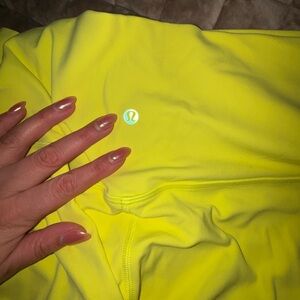 Lululemon Neon Yellow Athletic Leggings Align HR 28”